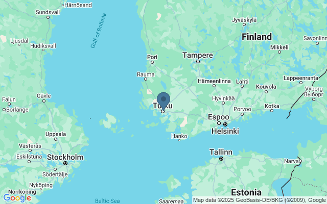Kaart met locatie Tuomiokirkko
